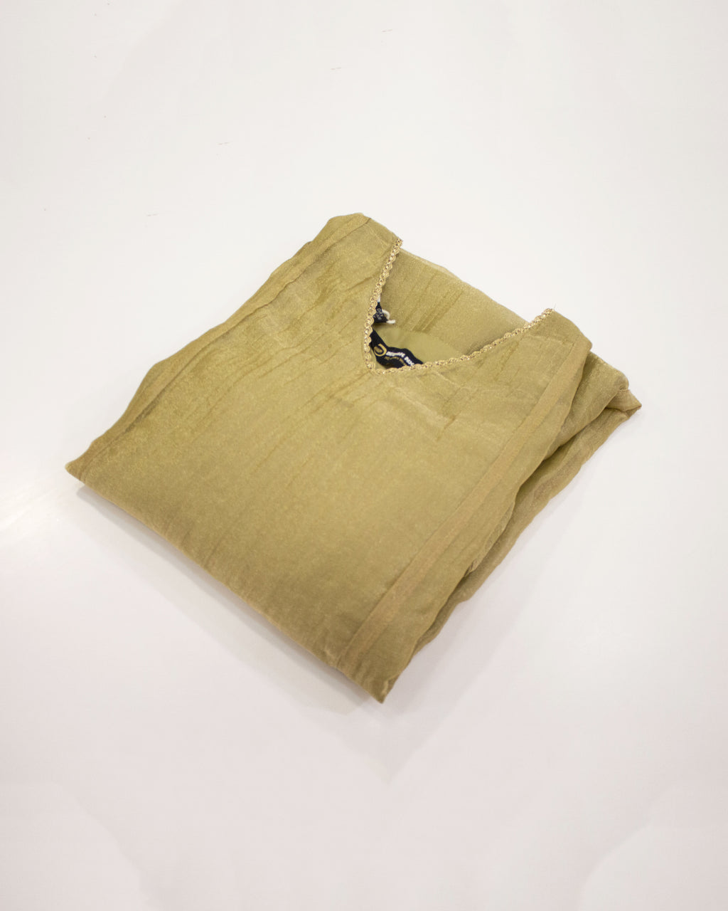 Women's Sage Green Crushed Organza Kurta Set with Dupatta