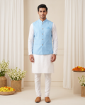 Men's Sky Blue Nehru Jacket (Modi Coat)