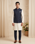 Men's Navy Blue Nehru Jacket (Modi Coat)