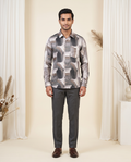Men's Abstract Brushstroke Printed Full-Sleeve Shirt