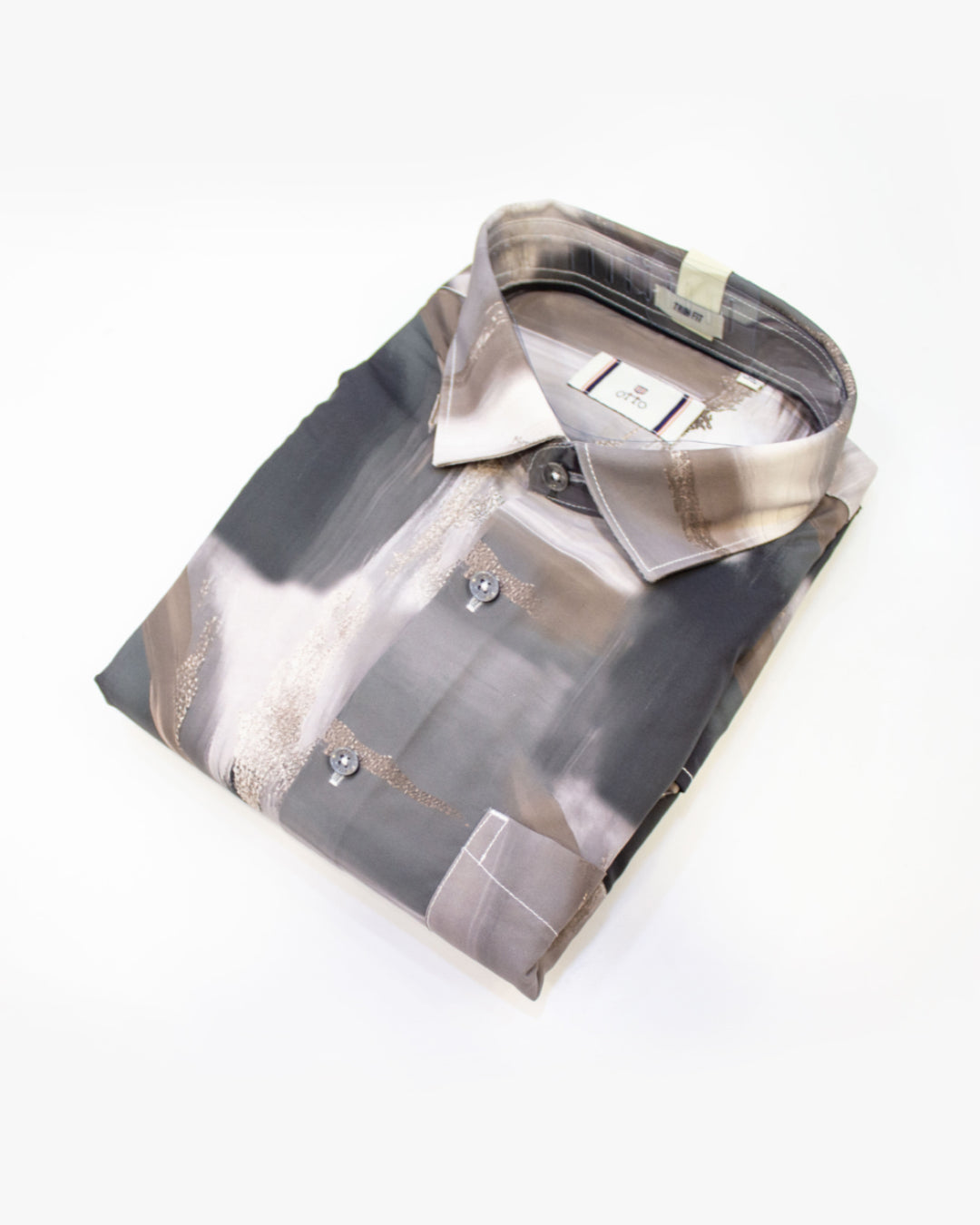 Men's Abstract Brushstroke Printed Full-Sleeve Shirt