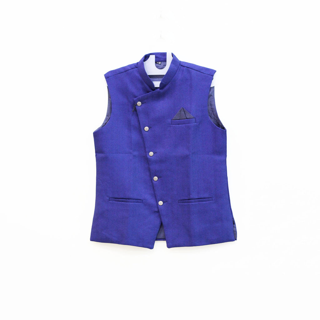 Men's Royal Blue Nehru Jacket | Modi Coat