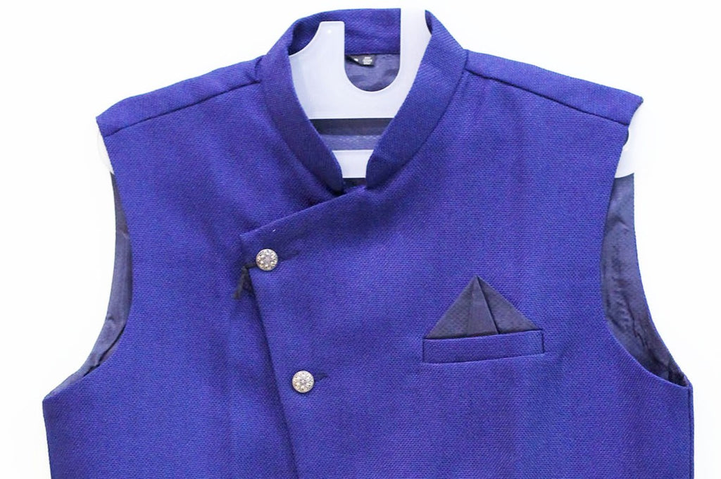 Men's Royal Blue Nehru Jacket | Modi Coat