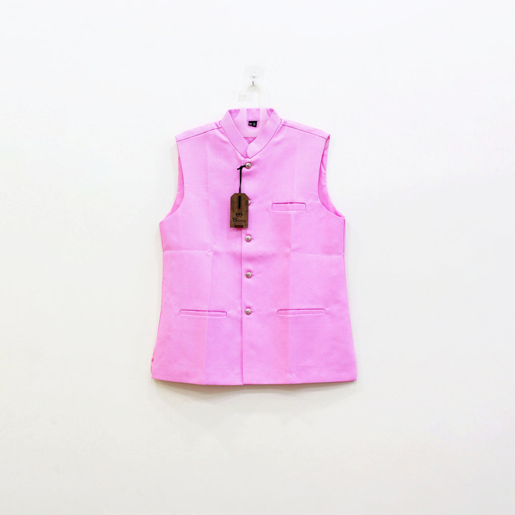 Men's Pink Nehru Jacket | Modi Coat for Men