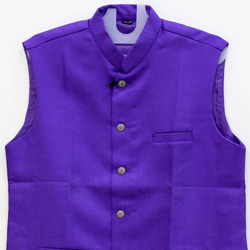 Men's Purple Nehru Jacket (Modi Coat)
