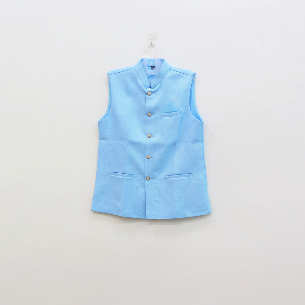 Men's Sky Blue Nehru Jacket (Modi Coat)