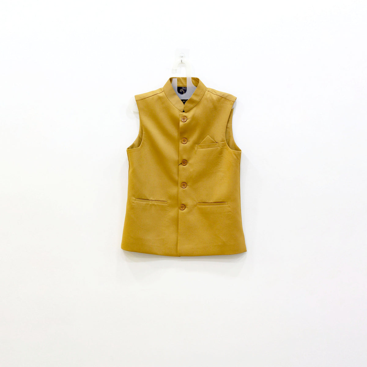 Mustard Sleeveless Nehru Jacket (Modi Coat)
