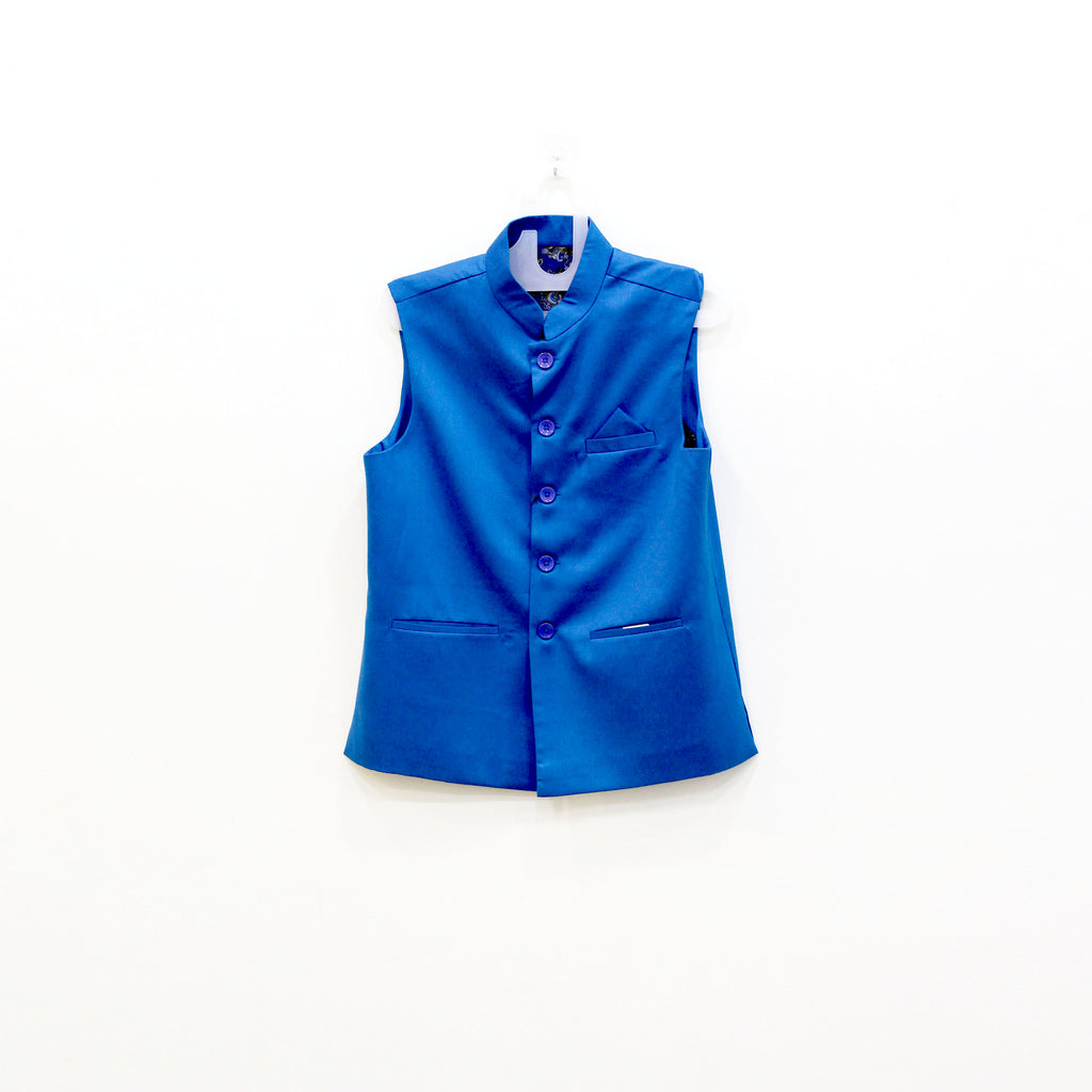 Men's Royal Blue Nehru Jacket (Modi Coat)