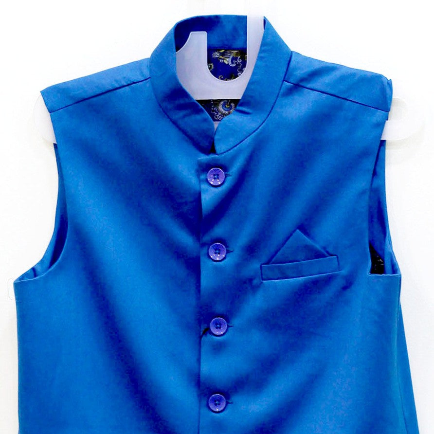 Men's Royal Blue Nehru Jacket (Modi Coat)