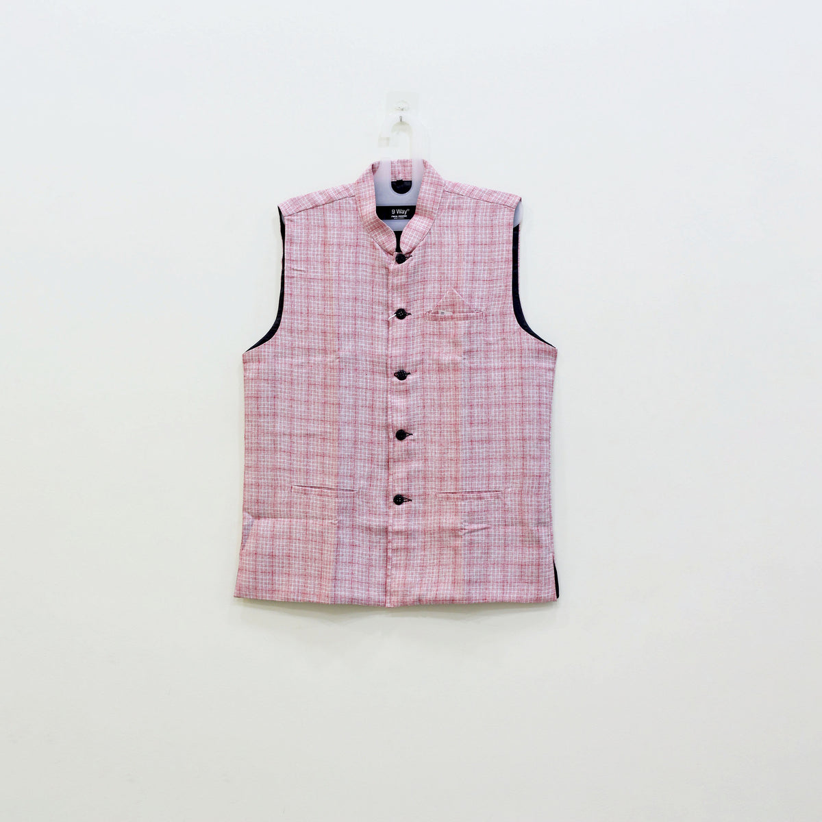 Nehru Jacket (Modi Coat) – Peach color Textured Weave