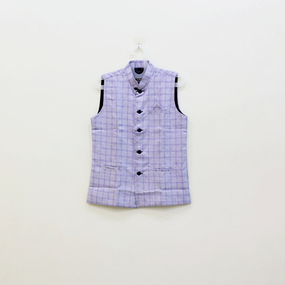 Men's Nehru Jacket (Modi Coat) – Lavender Blue Linen Blend