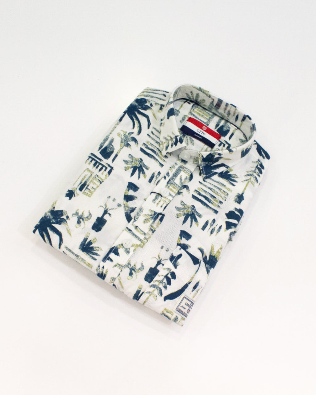Boys Tropical Print Full-Sleeve Shirt | Off-White