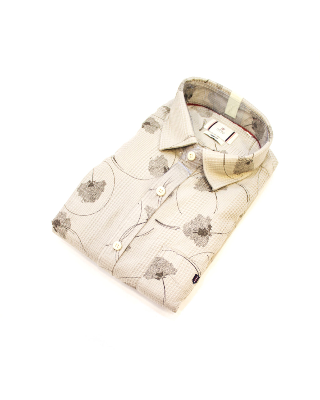 Men's Floral Circle Print Full-Sleeve Shirt